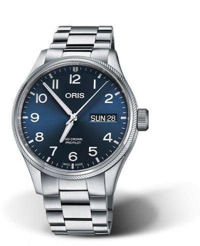 Watch Winder for watch Oris ProPilot Big Crown ProPilot Big Day Date Stainless Steel / Blue / Bracelet