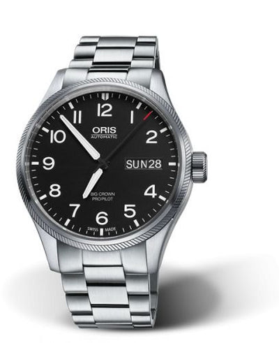 Watch Winder for watch Oris ProPilot Big Crown ProPilot Big Day Date Stainless Steel / Black / Bracelet