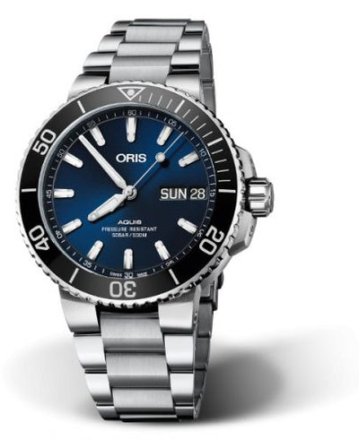 Watch Winder for watch Oris Aquis Aquis Big Day Date 45.5 Stainless Steel / Blue / Bracelet