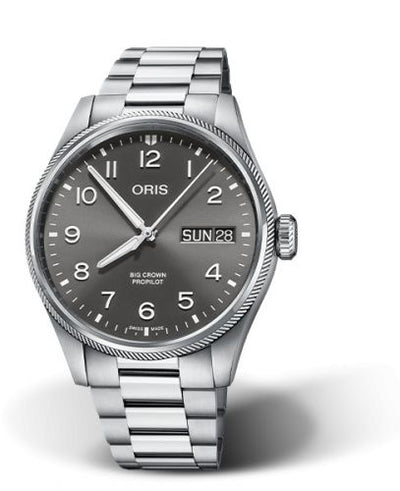 Watch Winder for watch Oris ProPilot Big Crown ProPilot Big Day Date Stainless Steel / Grey / Bracelet
