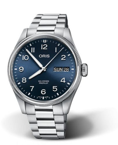 Watch Winder for watch Oris ProPilot Big Crown ProPilot Big Day Date Stainless Steel / Blue / Bracelet