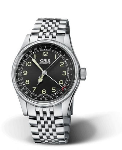 Watch Winder for watch Oris Big Crown Big Crown Original Pointer Date 40 Stainless Steel / Black / Bracelet