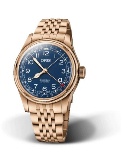 Watch Winder for watch Oris Big Crown Big Crown Original Pointer Date 40 Bronze / Blue / Bracelet