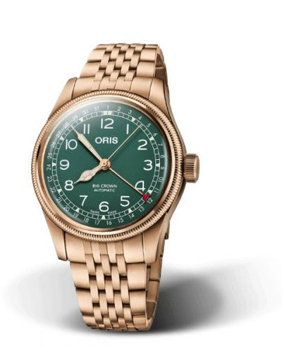 Watch Winder for watch Oris Big Crown Big Crown Original Pointer Date 40 Bronze / Green / Bracelet
