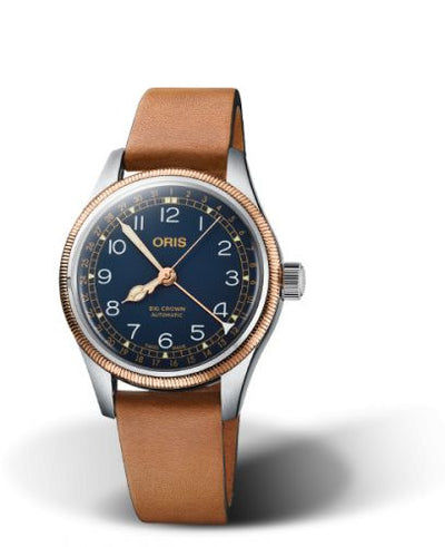 Watch Winder for watch Oris Big Crown Big Crown Pointer Date 36 Stainless Steel - Bronze / Blue