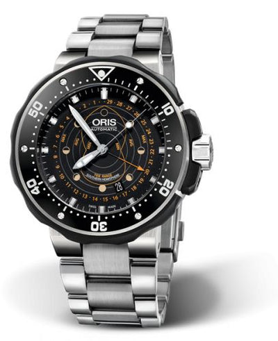 Watch Winder for watch Oris ProDiver ProDiver Pointer Moon Titanium / Black / Bracelet