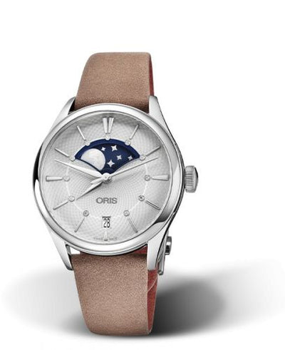 Watch Winder for watch Oris Artelier Artelier Grande Lune Date 36 Stainless Steel / Silver