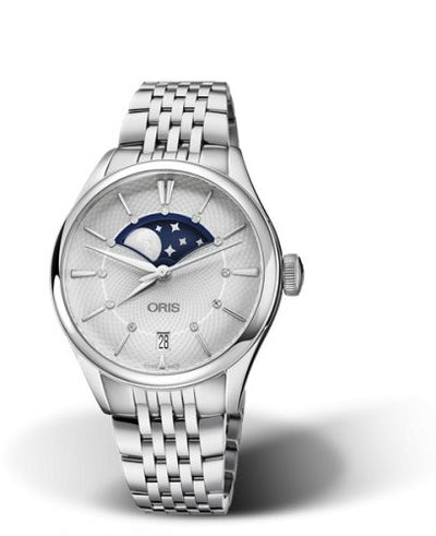 Watch Winder for watch Oris Artelier Artelier Grande Lune Date 36 Stainless Steel / Silver