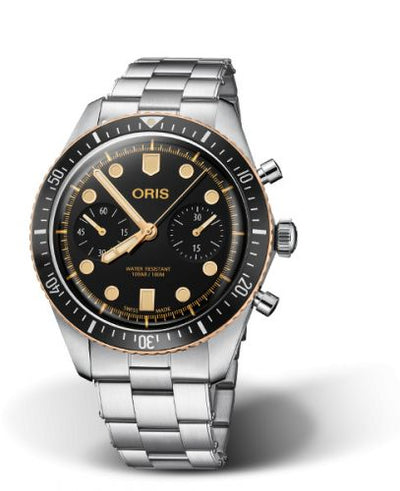 Watch Winder for watch Oris Divers 65 Divers Sixty-Five 43 Chronograph Stainless Steel / Bronze / Black / Bracelet