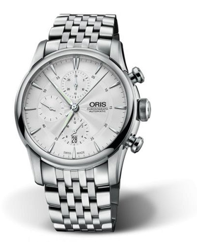 Watch Winder for watch Oris Artelier Artelier Chronograph 44 Stainless Steel / Silver / Bracelet