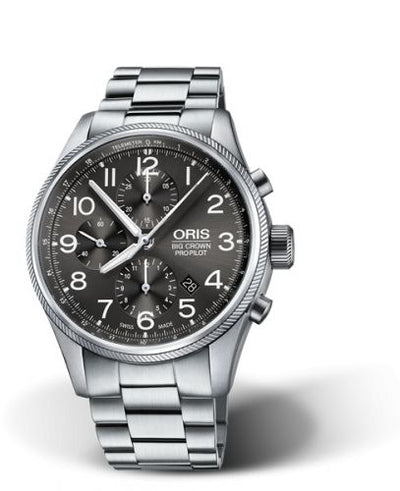 Watch Winder for watch Oris ProPilot Big Crown ProPilot Chronograph Stainless Steel / Grey / Bracelet