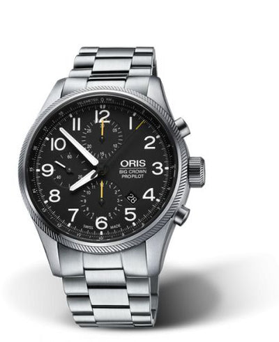 Watch Winder for watch Oris ProPilot Big Crown ProPilot Chronograph Stainless Steel / Black / Bracelet