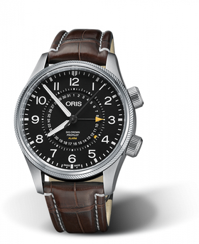 Watch Winder for watch Oris ProPilot Big Crown ProPilot Alarm Stainless Steel / Black / Alligator