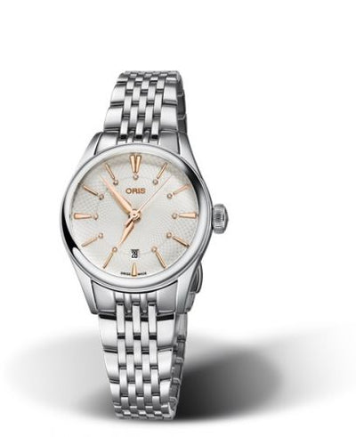 Watch Winder for watch Oris Artelier Artelier Date Diamonds 28 Stainless Steel / Silver / Bracelet