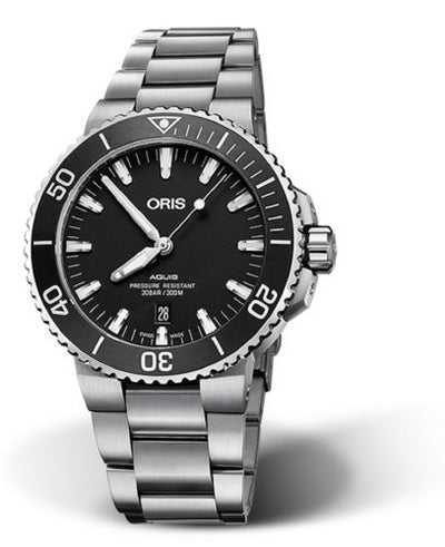 Watch Winder for watch Oris Aquis Aquis Date 43.5 Stainless Steel / Matte Black / Bracelet