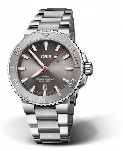 Watch Winder for watch Oris Aquis Aquis Date 43.5 Relief Stainless Steel / Grey / Bracelet