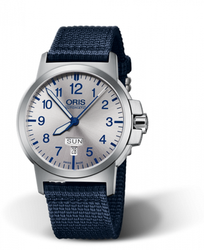 Watch Winder for watch Oris BC3 BC3 Advanced Day Date Stainless Steel / Silver / Fabric