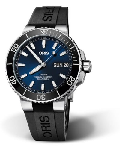 Watch Winder for watch Oris Aquis Aquis Big Day Date 45.5mm Stainless Steel / Blue / Rubber