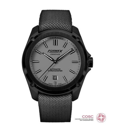 Remontoir à montres pour montre Formex Essence Essence Leggera Automatic Chronometer Cool Gris / Nylon
