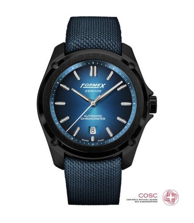 Remontoir à montres pour montre Formex Essence Essence Leggera Automatic Chronometer Electric Bleu / Nylon