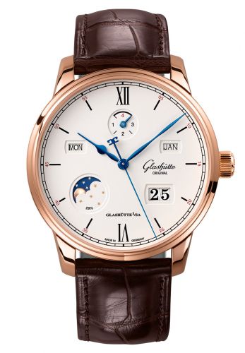 Uhrenbeweger für Uhr Glashütte Original Senator Senator Excellence Perpetual Calendar Red Gold / Silver / Alligator / Folding
