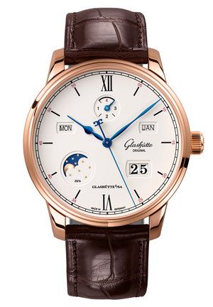 Uhrenbeweger für Uhr Glashütte Original Senator Senator Excellence Perpetual Calendar Red Gold / Silver / Alligator / Folding