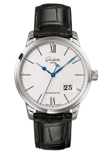 Uhrenbeweger für Uhr Glashütte Original Senator Senator Excellence Panorama Date Stainless Steel / Silver / Alligator /  Pin