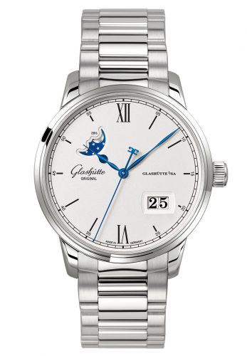 Uhrenbeweger für Uhr Glashütte Original Senator Senator Excellence Panorama Date Moonphase Stainless Steel / Silver / Bracelet