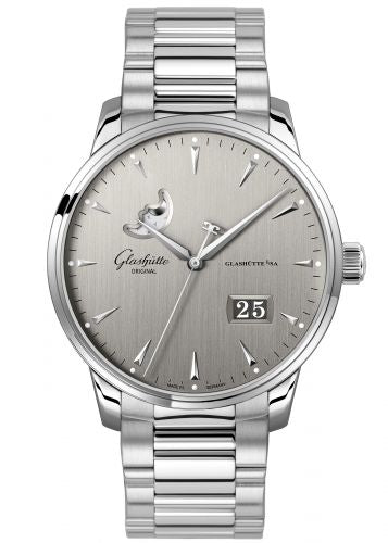 Uhrenbeweger für Uhr Glashütte Original Senator Senator Excellence Panorama Date Moonphase Stainless Steel / Grey / Bracelet