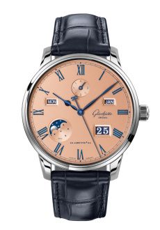 Uhrenbeweger für Uhr Glashütte Original Senator Senator Perpetual Calendar Stainless Steel / Salmon  / Alligator / Folding