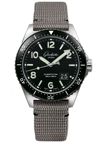 Uhrenbeweger für Uhr Glashütte Original SeaQ SeaQ Panorama Date Stainless Steel / Black / Textile / Pin