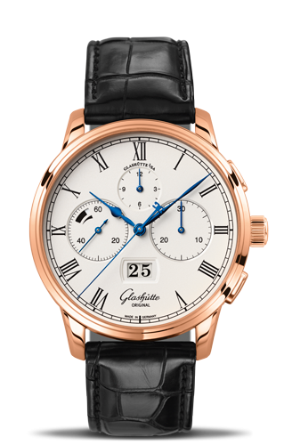 Uhrenbeweger für Uhr Glashütte Original Senator Senator Chronograph Panorama Date Red Gold / Silver / Alligator / Folding
