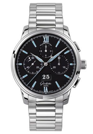 Uhrenbeweger für Uhr Glashütte Original Senator Senator Chronograph Panorama Date Stainless Steel / Black / Bracelet