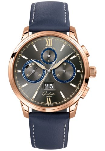Remontoir à montres pour montre Glashütte Original Senator Senator Chronograph Panorama Date Capital Edition Red Or / Gris / Calf / Folding