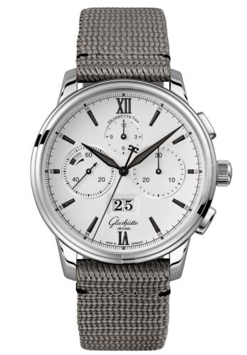 Uhrenbeweger für Uhr Glashütte Original Senator Senator Chronograph Panorama Date Stainless Steel / Silver / Fabric / Folding