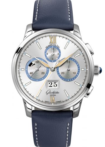Uhrenbeweger für Uhr Glashütte Original Senator Senator Chronograph Panorama Date Capital Edition Platinum / Silver  / Calf / Folding