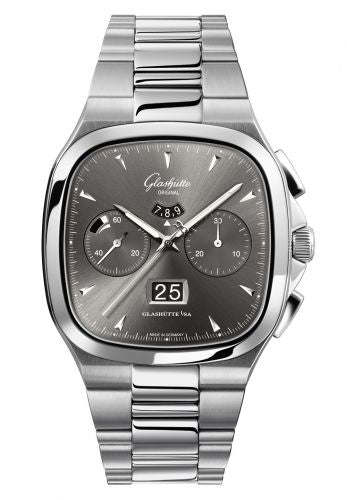 Uhrenbeweger für Uhr Glashütte Original Seventies Seventies Chronograph Panorama Date Ruthenium / Bracelet