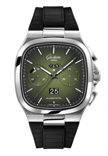Uhrenbeweger für Uhr Glashütte Original Seventies Seventies Chronograph Panorama Date Green / Rubber / Folding