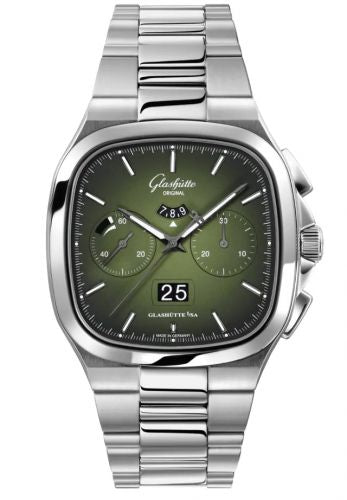 Uhrenbeweger für Uhr Glashütte Original Seventies Seventies Chronograph Panorama Date Green / Bracelet