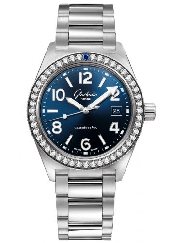 Uhrenbeweger für Uhr Glashütte Original SeaQ SeaQ Date Stainless Steel / Diamond / Blue / Bracelet