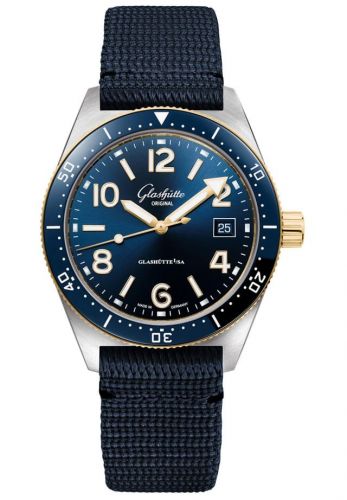 Uhrenbeweger für Uhr Glashütte Original SeaQ SeaQ Date Stainless Steel / Blue / Textile / Pin