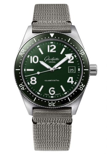 Uhrenbeweger für Uhr Glashütte Original SeaQ SeaQ Date Stainless Steel / Green / Textile / Folding
