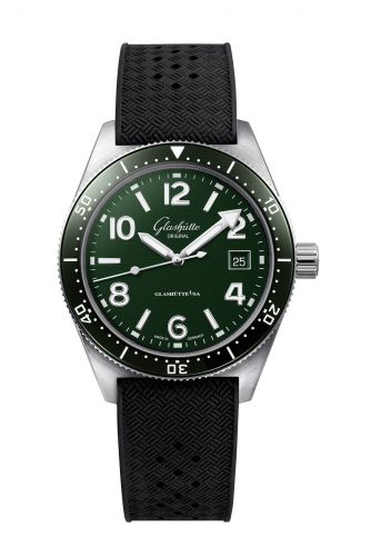 Uhrenbeweger für Uhr Glashütte Original SeaQ SeaQ Date Stainless Steel / Green / Rubber / Folding
