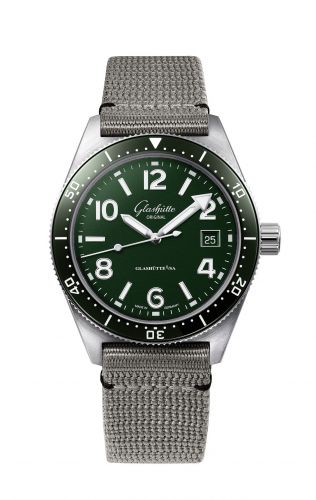 Uhrenbeweger für Uhr Glashütte Original SeaQ SeaQ Date Stainless Steel / Green / Textile / Folding