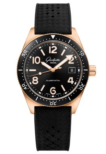 Uhrenbeweger für Uhr Glashütte Original SeaQ SeaQ Date Red Gold / Black / Rubber / Folding