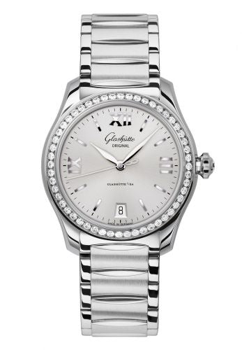 Remontoir à montres pour montre Glashütte Original Lady Serenade Lady Serenade Stainless Steel / Diamond / Argent / Bracelet