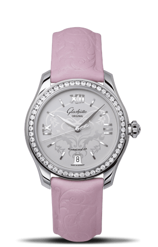 Remontoir à montres pour montre Glashütte Original Lady Serenade Lady Serenade Stainless Steel / Diamond / Rose / Calf / Folding