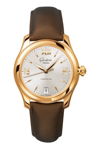 Remontoir à montres pour montre Glashütte Original Lady Serenade Lady Serenade Rose Or / Argent / Calf / Calf / Folding