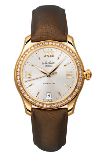 Remontoir à montres pour montre Glashütte Original Lady Serenade Lady Serenade Rose Or / Diamond / Argent / Calf / Pin