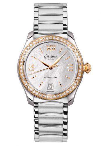 Remontoir à montres pour montre Glashütte Original Lady Serenade Lady Serenade Stainless Steel / Rose Or / Diamond / MOP / Bracelet